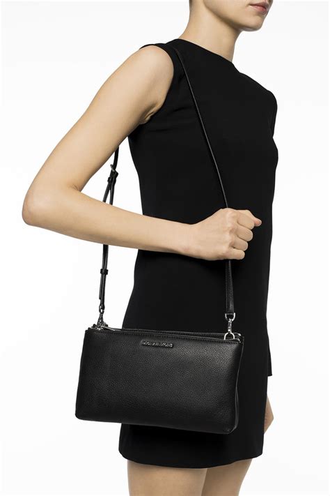 michael michael kors adele logo crossbody bag|Adele Newsprint Logo Leather Crossbody Bag .